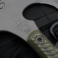 RMJ Berserker- Dirty Olive G-10 Handle- New Removable Handle Version!