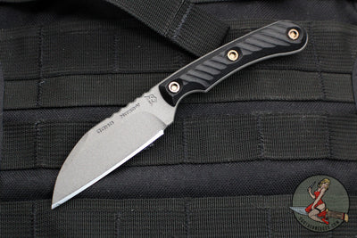 RMJ Coho- Small EDC Knife- Tungsten Gray- Black G-10 Handle