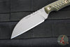 RMJ Coho- Small EDC Knife- Tungsten Gray- Dirty Olive G-10 Handle