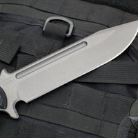 RMJ Tactical- Combat Africa Fixed Blade Combat Knife- Black G-10 Handle- Tungsten Finished Blade- New Removable Handle Version!