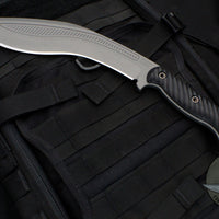 RMJ Tactical - Kukri Knife Fixed Blade- Tungsten Gray With Black G-10 Handle