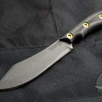 RMJ Tactical- Ratatosk Fixed Blade Knife- Carbon Fiber Scale- Cobalt Finished Blade