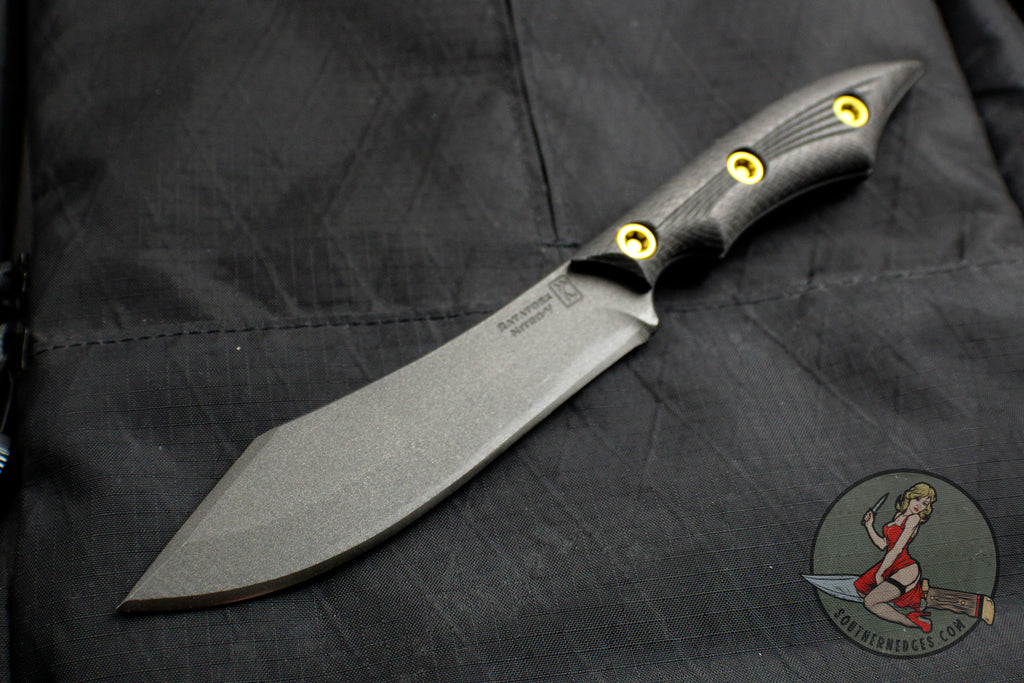 RMJ Tactical- Ratatosk Fixed Blade Knife- Carbon Fiber Scale- Cobalt Finished Blade