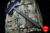 RMJ Shrike S13 Tomahawk 13.875" Model Dirty Olive Green Handle with Spike End