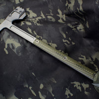 RMJ SNUGGLES 18" Model Tungsten With Dirty Olive G-10  Handle - New Removable Handle Version!