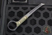 RMJ Stabby Guy- Ringed Chisel Tip- Textured Black Finished- OD Green G-10
