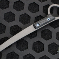RMJ Stabby Guy- Ringed Chisel Tip- Cobalt Finished- Black G-10- Blue Hardware
