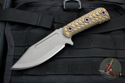 RMJ Tactical UCAP Fixed Blade Hyena Brown G-10 Handle- New Removable Handle Version!