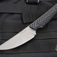 RMJ Unmei Fixed Blade Knife- Black Textured G-10 Handle- Magnacut Steel Blade