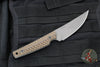 RMJ Unmei Fixed Blade Knife- Hyena Brown Textured G-10 Handle- Magnacut Steel Blade