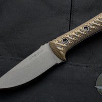 RMJ Tactical Utsidihi Fixed Blade Hyena Brown G-10 Handle- Removable Handle Version!
