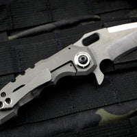 Sick Boy Knife Works GEN 1 Folder Bead Blast Titanium Handle with Satin Recurve Tanto Blade V2