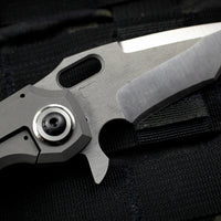 Sick Boy Knife Works GEN 1 Folder Bead Blast Titanium Handle with Satin Recurve Tanto Blade V2