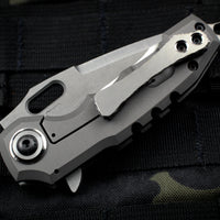 Sick Boy Knife Works GEN 1 Folder Bead Blast Titanium Handle with Satin Recurve Tanto Blade V2