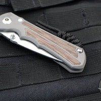 Chris Reeve Small Inkosi- Natural Canvas Micarta- Drop Point S45VN Blade SIN-1014