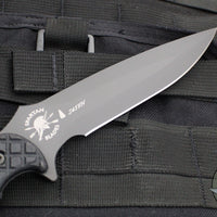 Spartan Blades Ares Fixed Blade Black with Black Handle and Black Molle Sheath