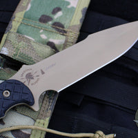 Spartan Blades Horkos Fixed Blade- Black Handle- FDE Handle Scale-Multicam Molle Sheath SB4DEBKNLMC