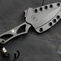 Spartan Blades Field Grade Enyo Black Fixed Blade Knife with Black Rention Sheath