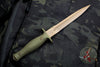 Spartan Blades Spartan-George V-14 Dagger Fixed Blade Knife FDE Blade Green Handle Tan Sheath SB27DEGRKYTN