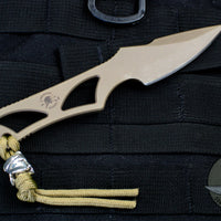Spartan Blades Enyo Fixed Blade Knife FDE with Tan Sheath