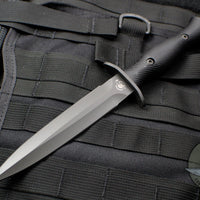 Spartan Blades - Harsey Dagger Fixed Blade Knife- Black Handle- Black Blade- Black Nylon Sheath SB49BKBKNLBK