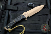 Spartan Blades Horkos Fixed Blade- Black Handle- FDE Handle Scale- Tan Molle Sheath