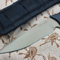 Spartan Harsey Difensa Fixed Blade FDE with Black Handle and Black Molle Sheath