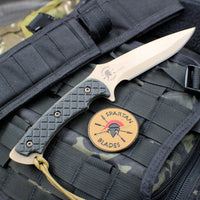 Spartan Blades Ares Fixed Blade FDE with Black Handle and Black Molle Sheath