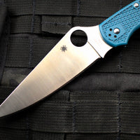 Spyderco Police Folding Knife Blue FRN Handle K390 Satin Blade C07FP4K390