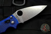 Spyderco Manix 2 Translucent Blue Lightweight FRCP with Satin CTS-BD1N Steel Folder C101PBL2