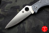 Spyderco Endura Gray Handle Satin Flat Ground Lockback Knife C10FPGY