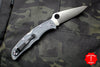 Spyderco Endura Gray Handle Satin Flat Ground Lockback Knife C10FPGY