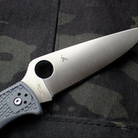 Spyderco Endura Gray Handle Satin Flat Ground Lockback Knife C10FPGY