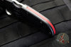 Spyderco Endura "Thin Red Line" series Black Handle Red Liner Part Serrated Satin Flat Ground Lockback Knife C10FPSBKRD