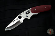 Spyderco Phoenix Sprint Run Folder Red G-10 Satin Drop Point Blade Ball Bearing Lock C114GPRD