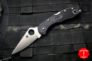 Spyderco Delica Black Handle VG-10 Satin Flat Ground Lockback Knife C11FPBK