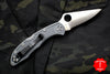 Spyderco Delica Gray Handle VG-10 Satin Flat Ground Lockback Knife C11FPGY