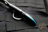 Spyderco Delica Thin Blue Line Black Handle VG-10 Part Serrated Satin Flat Ground Lockback Knife C11FPSBKBL