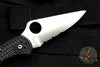 Spyderco Delica Thin Red Line Black Handle VG-10 Part Serrated Satin Flat Ground Lockback Knife C11FPSBKRD
