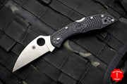 Spyderco Delica Folding Knife Wharncliffe Satin Blade Black FRN Handle C11FPWCBK