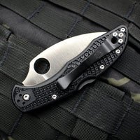 Spyderco Delica Folding Knife Wharncliffe Satin Blade Black FRN Handle C11FPWCBK