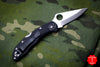 Spyderco Delica Black Handle VG-10 Satin Flat Ground Lockback Knife C11PBK