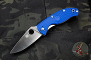 Spyderco Tenacious Drop Point Folding Knife Satin S35VN Blade Blue FRN Handle C122PBL
