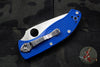 Spyderco Tenacious Drop Point Folding Knife Satin S35VN Blade Blue FRN Handle C122PBL