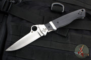 Spyderco Vallotton Sub-Hilt- black G-10 Satin Hollow Ground Knife C149GP