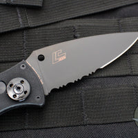 Spyderco Autonomy 2 Automatic Knife- Black G-10 With Black LC200N Part Serrated Serrated Drop Point Blade C165GPSBBK2