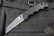 Spyderco Autonomy Black G-10 Automatic Black H-1 Full Serrated Blade C165GSBBK