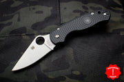 Spyderco Para 3 Lightweight Folder- Black FRN Handle- Satin Plain Edge C223PBK
