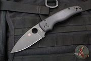 Spyderco Shaman Black G-10 Handle Black Drop Point Compression Lock Knife C229GPBK