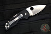 Spyderco Lil' Native- Black Handle- Satin Flat Ground Lockback Knife C230MBGP